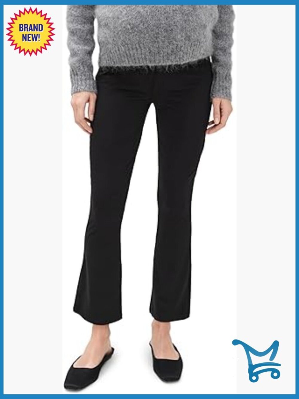 Maternity Cropped Flare Leggings Sculpting High Waist Postpartum